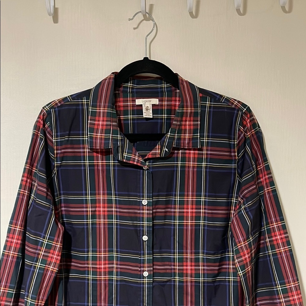 J. Crew Plaid Blouse - Red and Blue - Picture 2 of 7